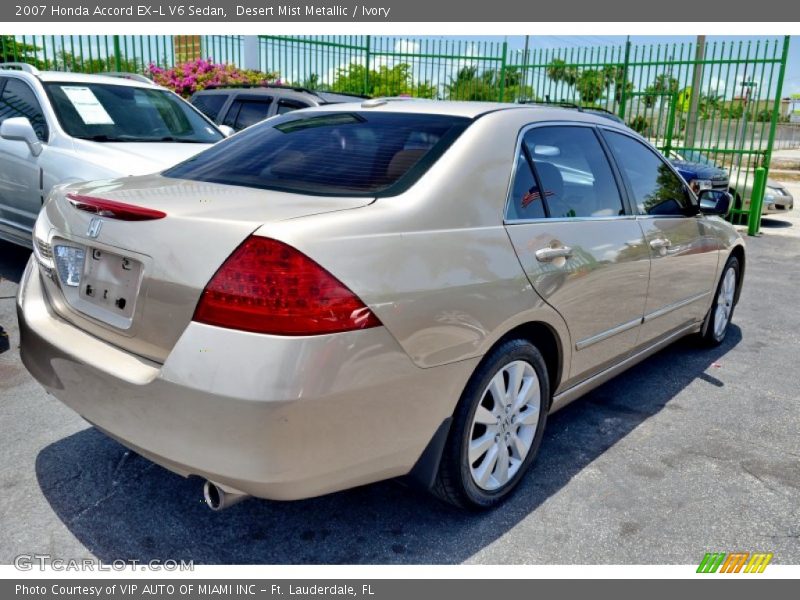 Desert Mist Metallic / Ivory 2007 Honda Accord EX-L V6 Sedan