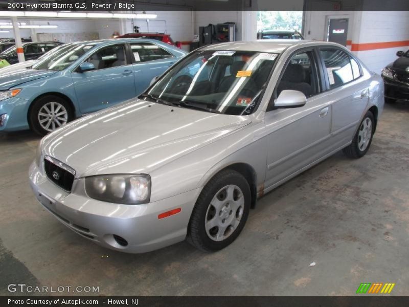 Pewter / Beige 2001 Hyundai Elantra GLS