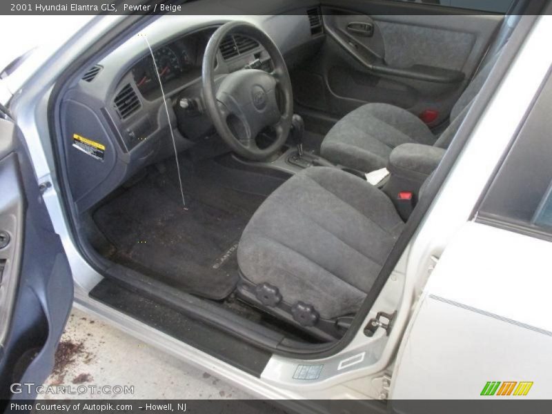 Pewter / Beige 2001 Hyundai Elantra GLS
