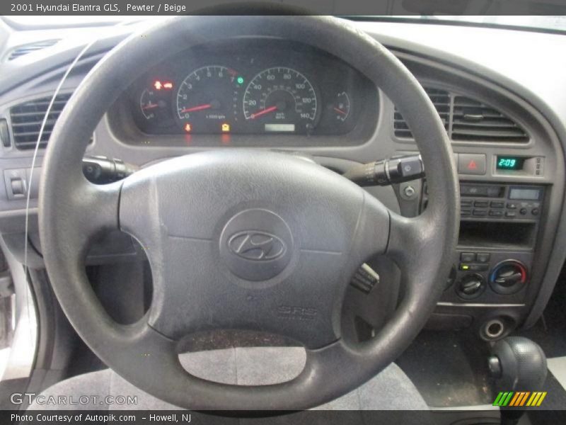 Pewter / Beige 2001 Hyundai Elantra GLS