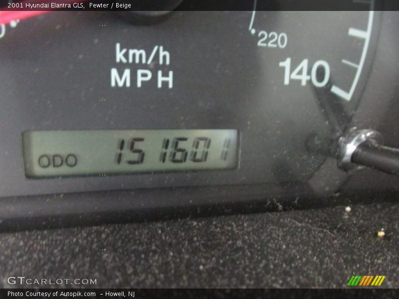 Pewter / Beige 2001 Hyundai Elantra GLS
