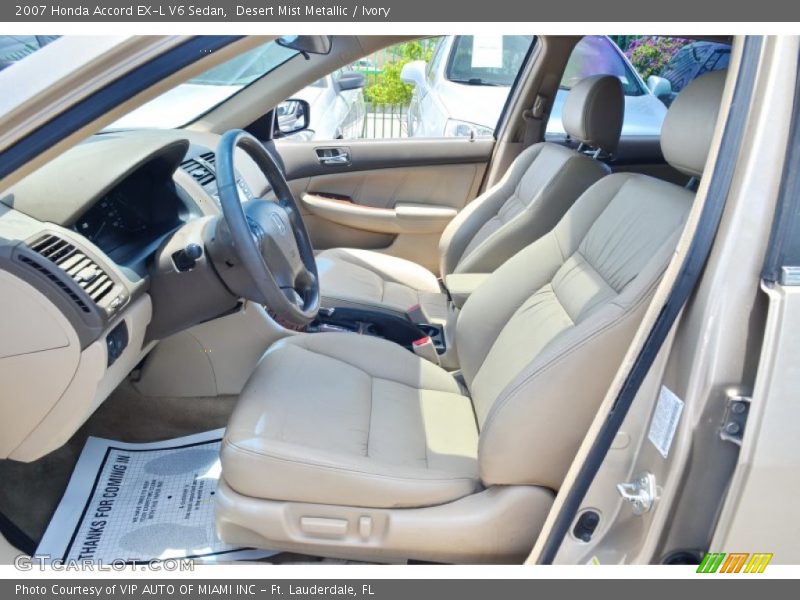 Desert Mist Metallic / Ivory 2007 Honda Accord EX-L V6 Sedan