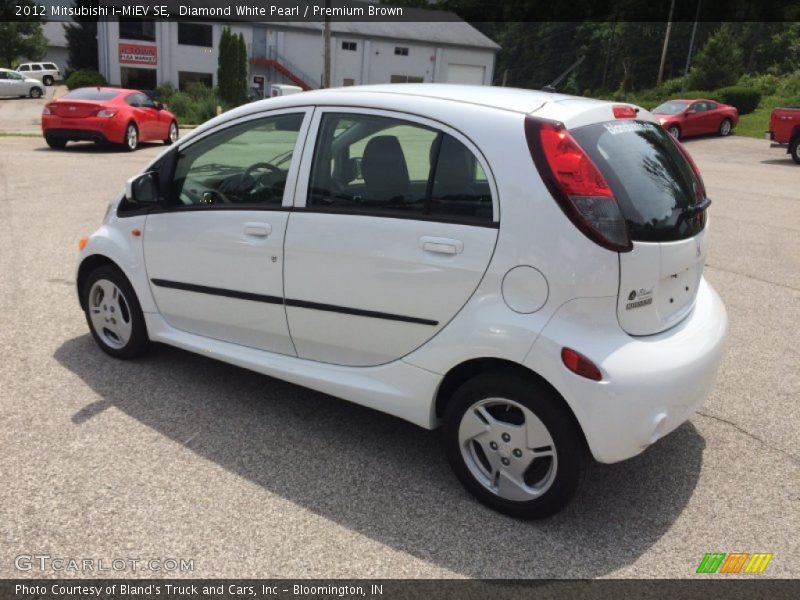 Diamond White Pearl / Premium Brown 2012 Mitsubishi i-MiEV SE