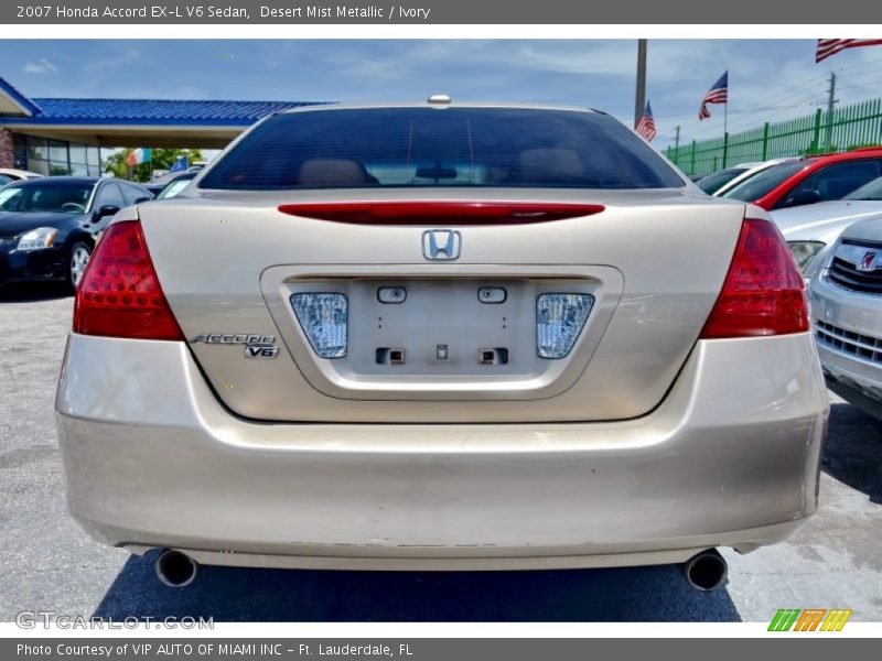 Desert Mist Metallic / Ivory 2007 Honda Accord EX-L V6 Sedan