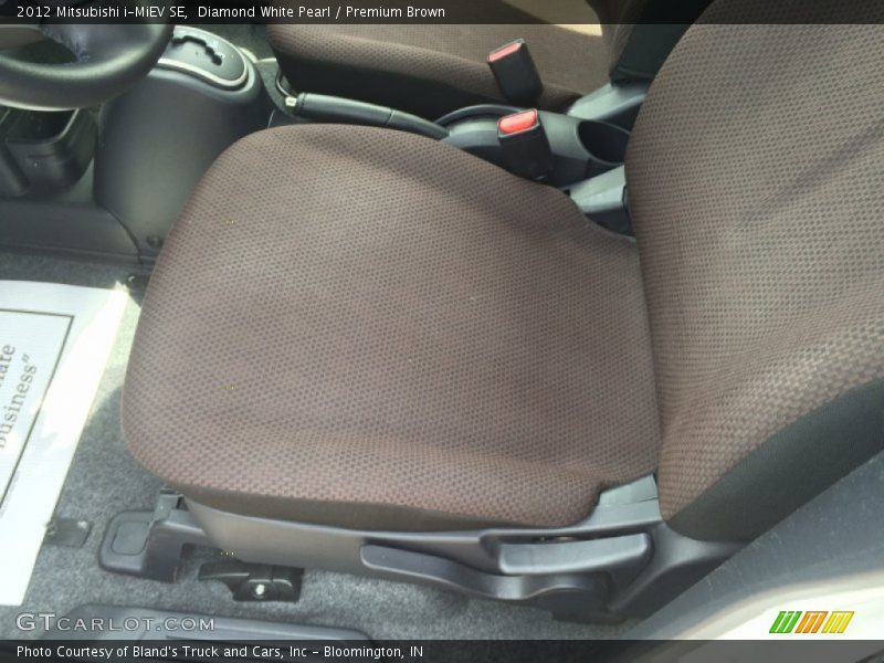 Diamond White Pearl / Premium Brown 2012 Mitsubishi i-MiEV SE