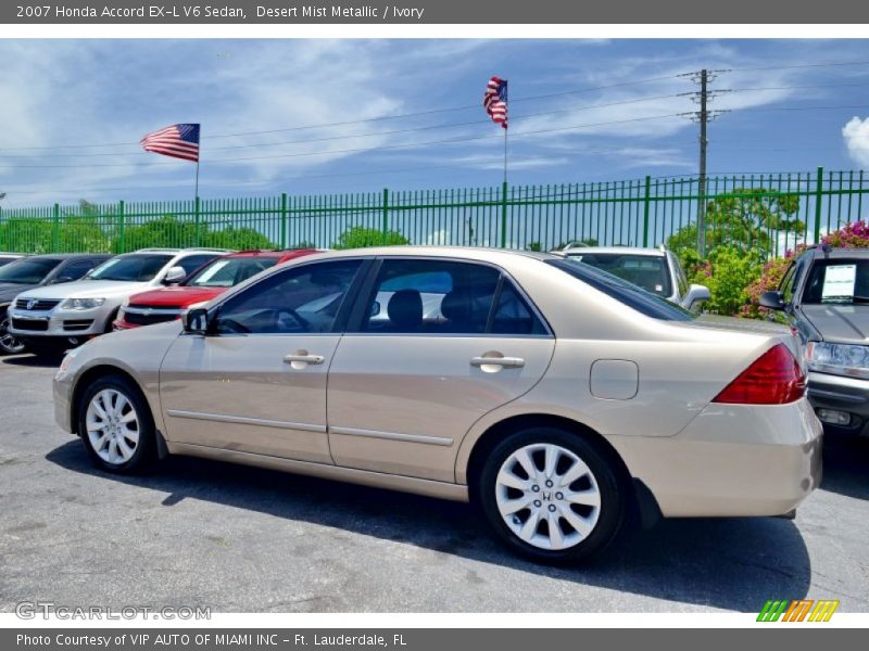 Desert Mist Metallic / Ivory 2007 Honda Accord EX-L V6 Sedan