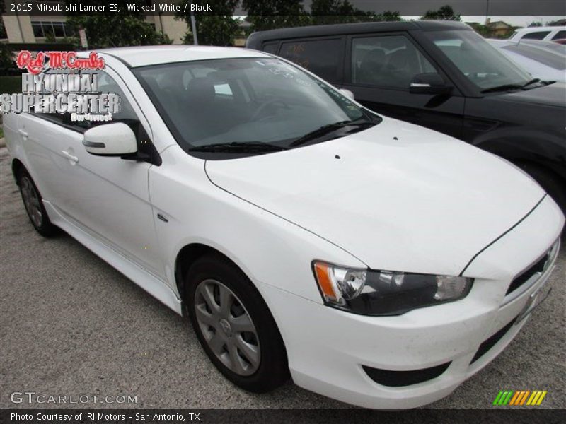 Wicked White / Black 2015 Mitsubishi Lancer ES