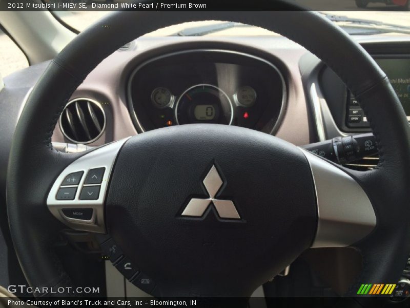 Diamond White Pearl / Premium Brown 2012 Mitsubishi i-MiEV SE
