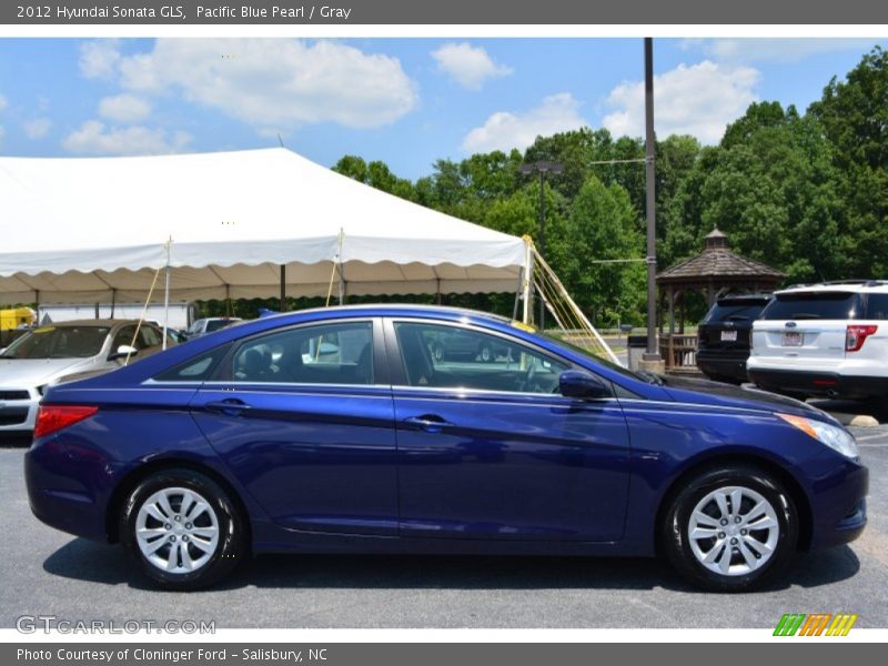 Pacific Blue Pearl / Gray 2012 Hyundai Sonata GLS