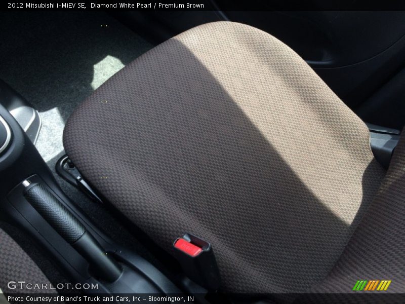 Diamond White Pearl / Premium Brown 2012 Mitsubishi i-MiEV SE