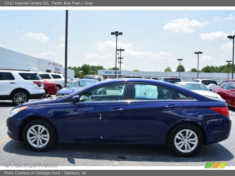 Pacific Blue Pearl / Gray 2012 Hyundai Sonata GLS