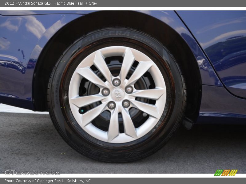 Pacific Blue Pearl / Gray 2012 Hyundai Sonata GLS
