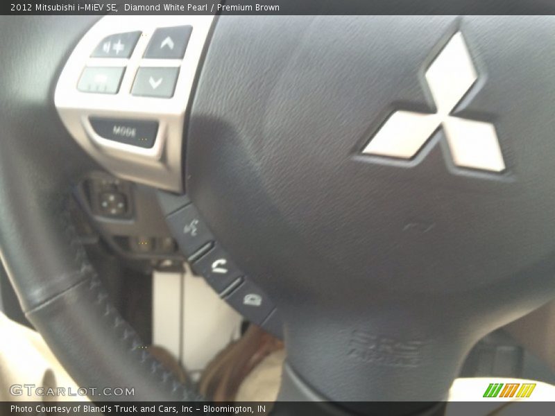 Diamond White Pearl / Premium Brown 2012 Mitsubishi i-MiEV SE