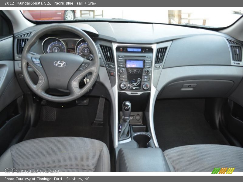 Pacific Blue Pearl / Gray 2012 Hyundai Sonata GLS