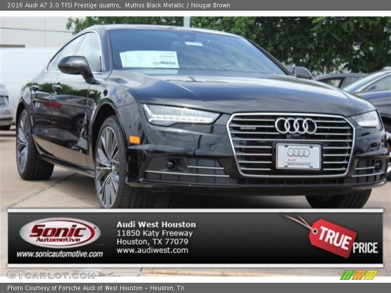 Mythos Black Metallic / Nougat Brown 2016 Audi A7 3.0 TFSI Prestige quattro