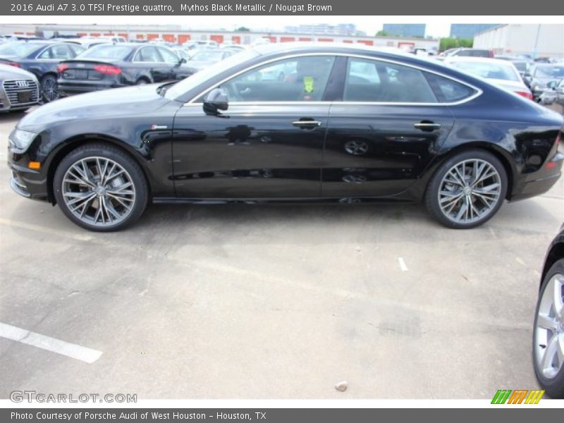 Mythos Black Metallic / Nougat Brown 2016 Audi A7 3.0 TFSI Prestige quattro