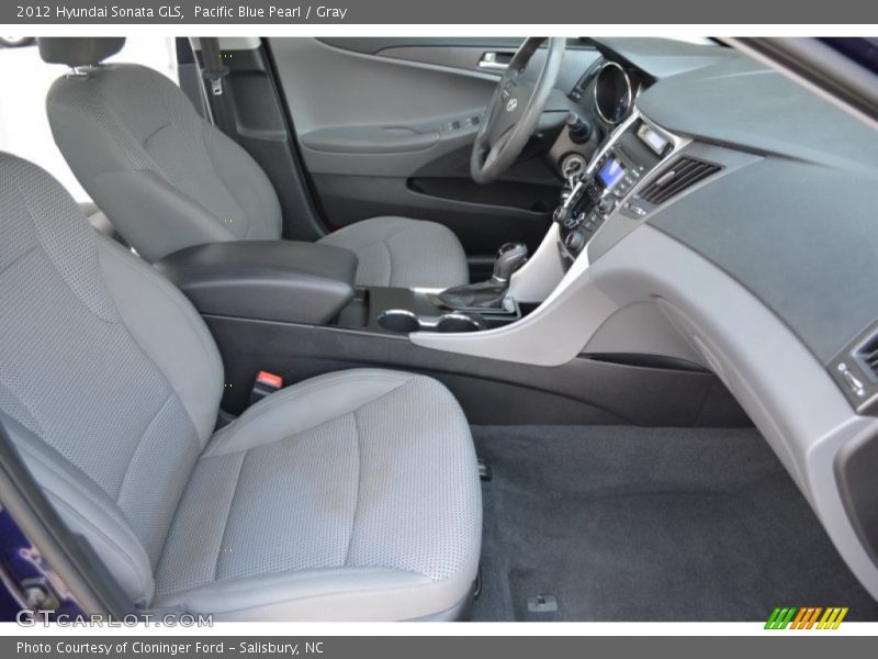 Pacific Blue Pearl / Gray 2012 Hyundai Sonata GLS