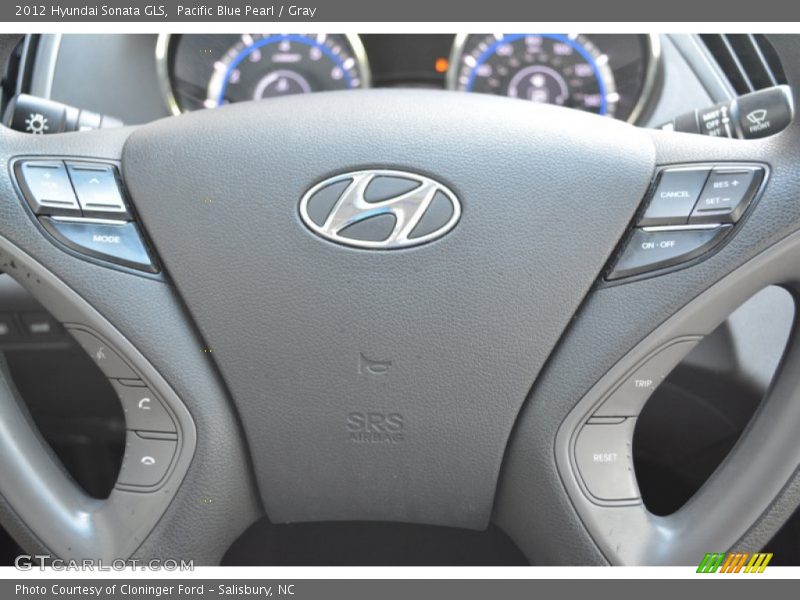Pacific Blue Pearl / Gray 2012 Hyundai Sonata GLS
