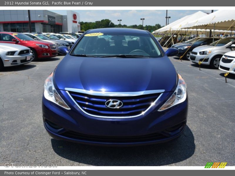 Pacific Blue Pearl / Gray 2012 Hyundai Sonata GLS