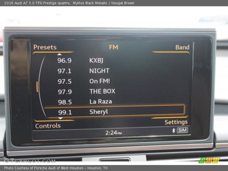 Mythos Black Metallic / Nougat Brown 2016 Audi A7 3.0 TFSI Prestige quattro