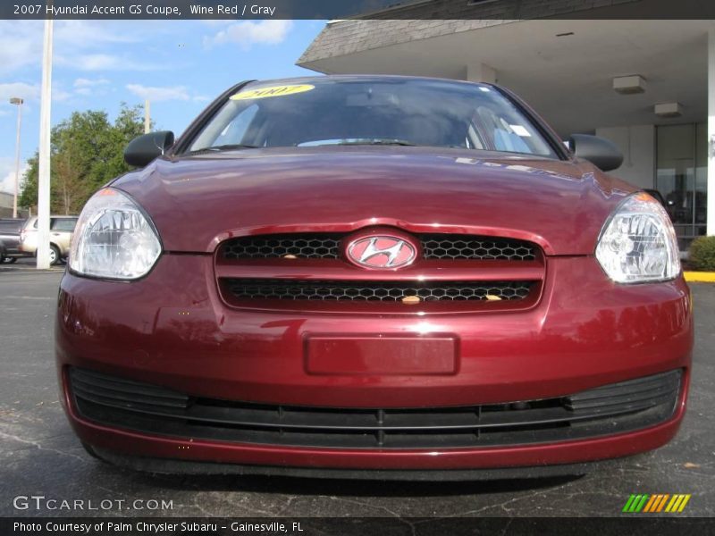 Wine Red / Gray 2007 Hyundai Accent GS Coupe