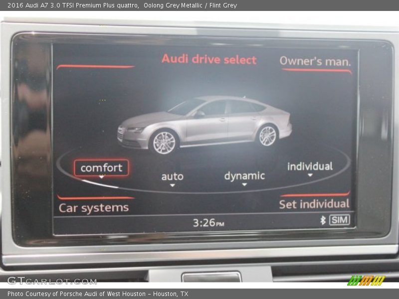 Oolong Grey Metallic / Flint Grey 2016 Audi A7 3.0 TFSI Premium Plus quattro