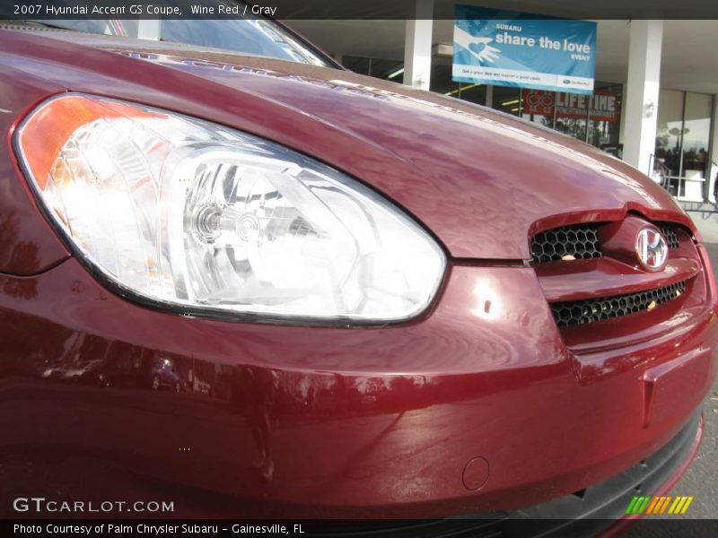Wine Red / Gray 2007 Hyundai Accent GS Coupe