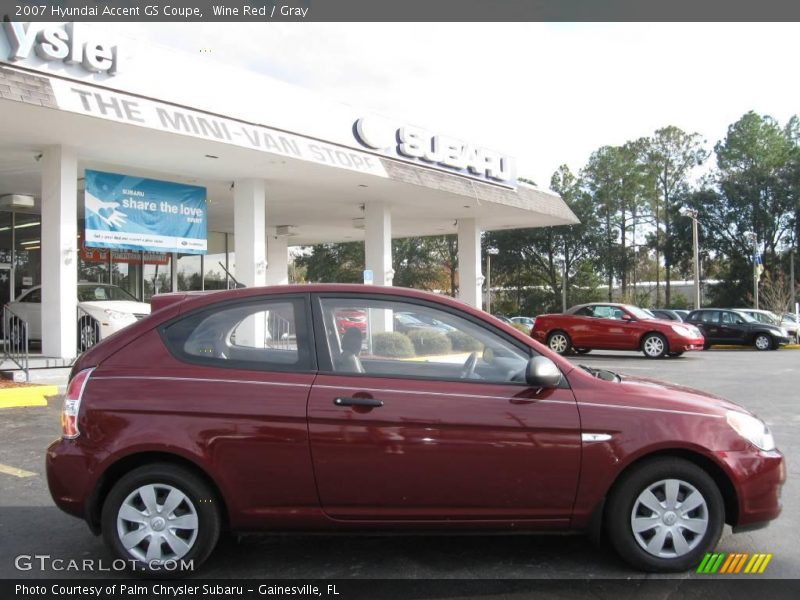 Wine Red / Gray 2007 Hyundai Accent GS Coupe