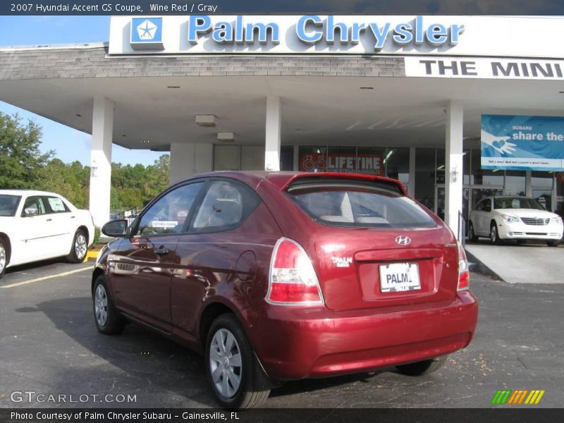Wine Red / Gray 2007 Hyundai Accent GS Coupe