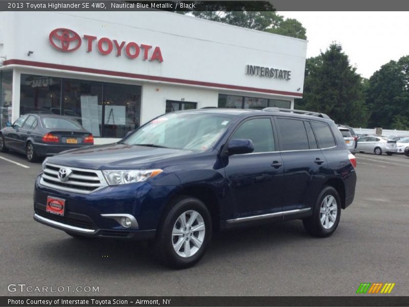 Nautical Blue Metallic / Black 2013 Toyota Highlander SE 4WD