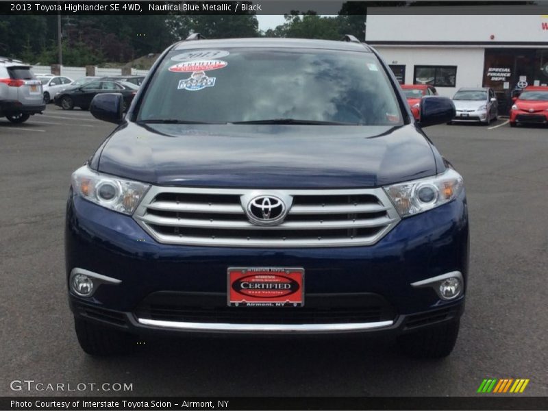 Nautical Blue Metallic / Black 2013 Toyota Highlander SE 4WD