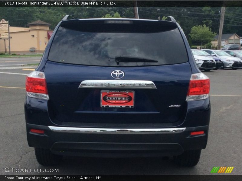 Nautical Blue Metallic / Black 2013 Toyota Highlander SE 4WD