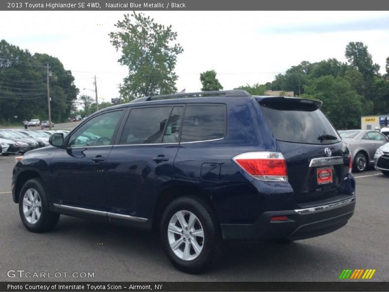 Nautical Blue Metallic / Black 2013 Toyota Highlander SE 4WD