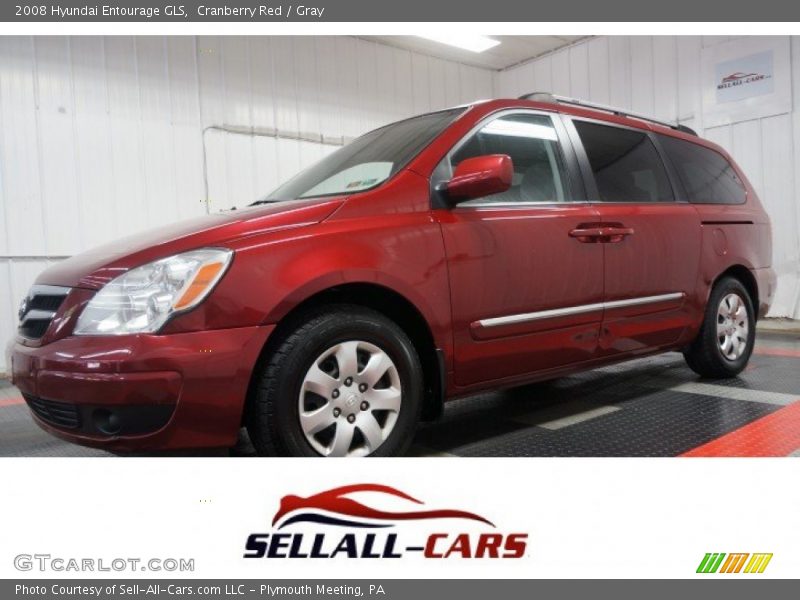 Cranberry Red / Gray 2008 Hyundai Entourage GLS