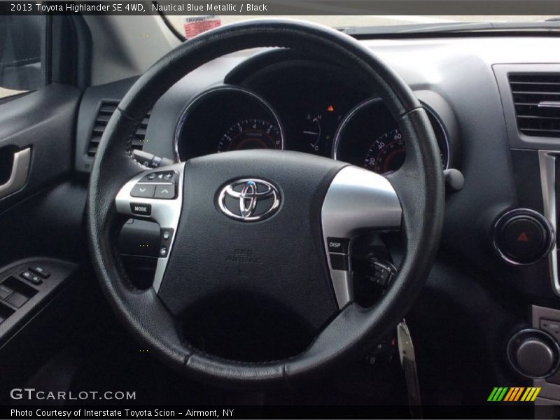 Nautical Blue Metallic / Black 2013 Toyota Highlander SE 4WD