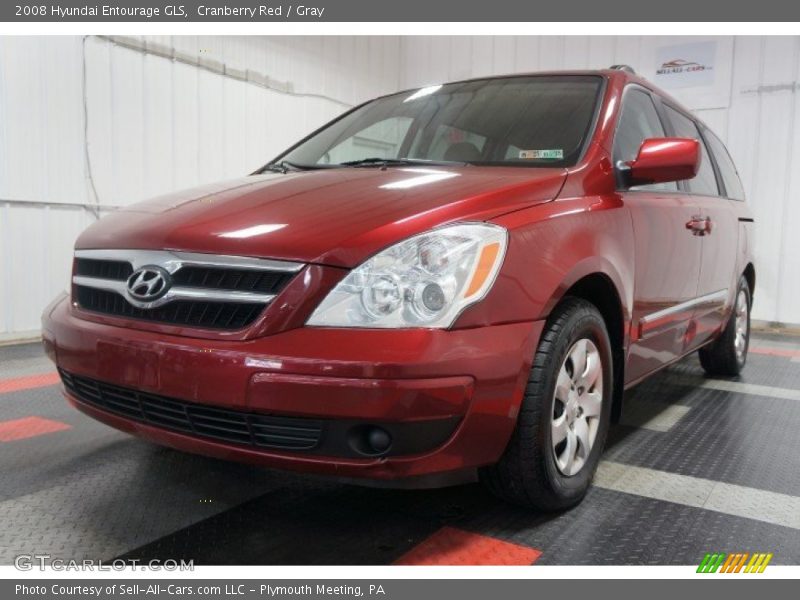 Cranberry Red / Gray 2008 Hyundai Entourage GLS