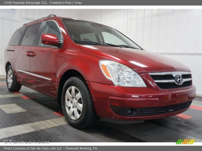 Cranberry Red / Gray 2008 Hyundai Entourage GLS