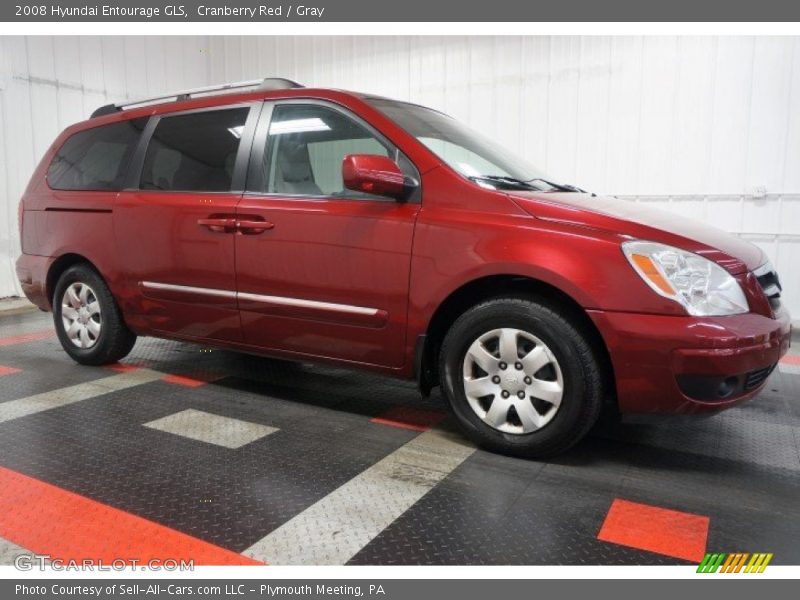 Cranberry Red / Gray 2008 Hyundai Entourage GLS