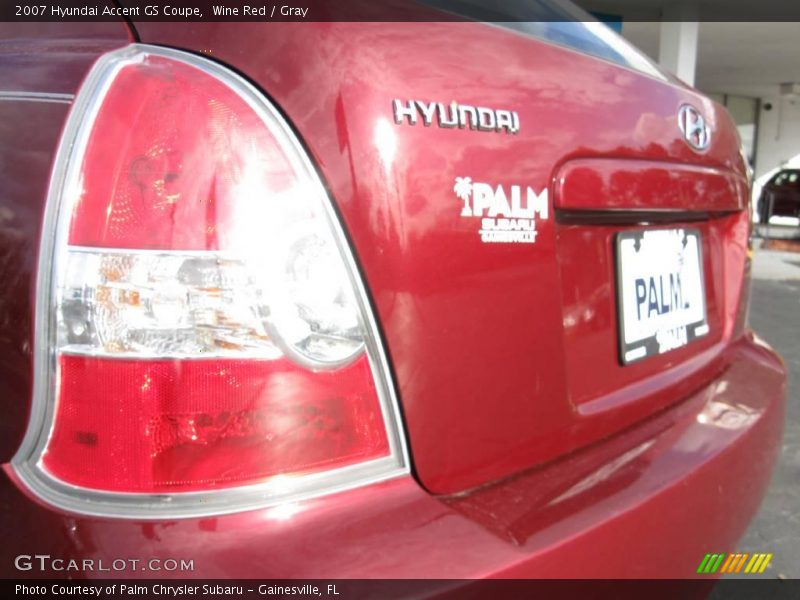 Wine Red / Gray 2007 Hyundai Accent GS Coupe