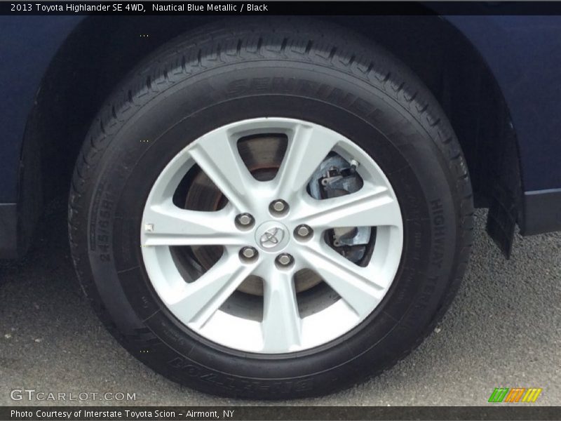 Nautical Blue Metallic / Black 2013 Toyota Highlander SE 4WD