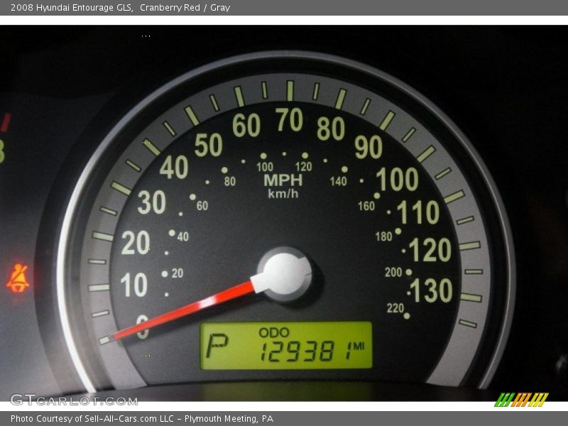 Cranberry Red / Gray 2008 Hyundai Entourage GLS