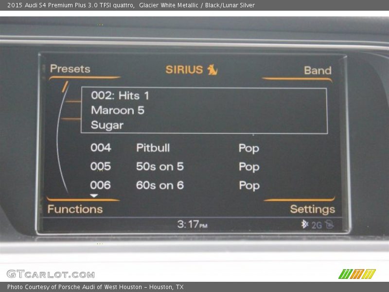 Glacier White Metallic / Black/Lunar Silver 2015 Audi S4 Premium Plus 3.0 TFSI quattro