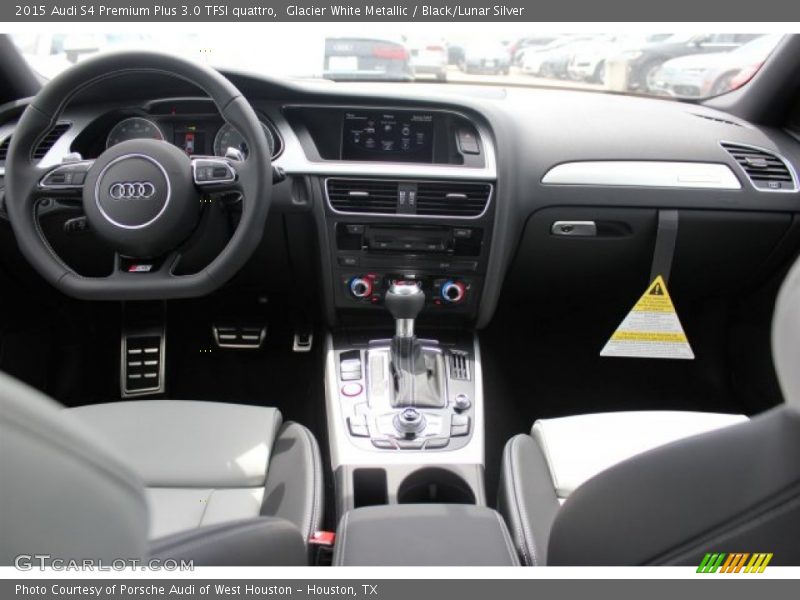 Glacier White Metallic / Black/Lunar Silver 2015 Audi S4 Premium Plus 3.0 TFSI quattro