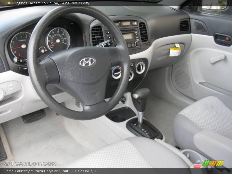 Wine Red / Gray 2007 Hyundai Accent GS Coupe