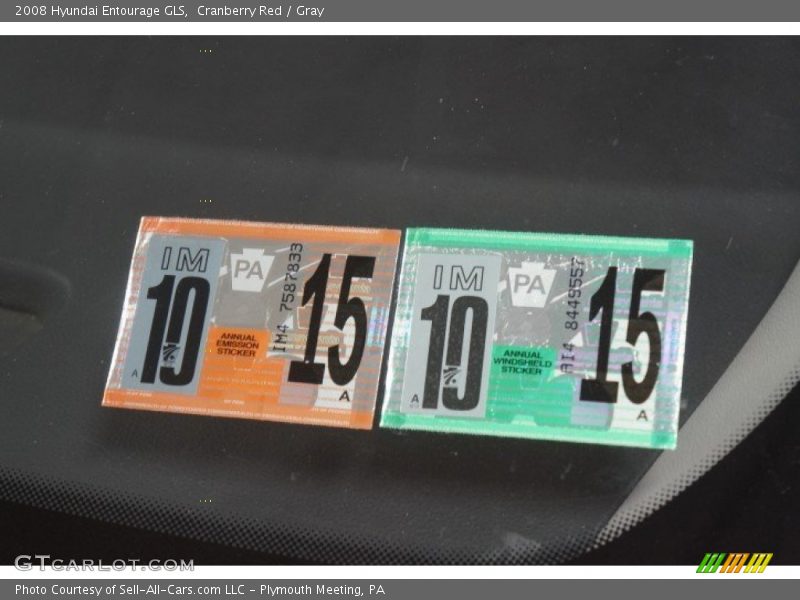 Cranberry Red / Gray 2008 Hyundai Entourage GLS