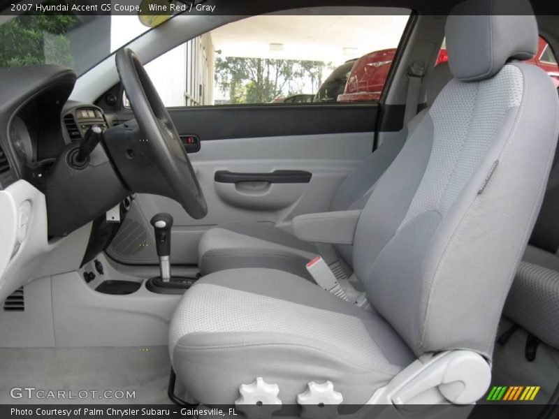 Wine Red / Gray 2007 Hyundai Accent GS Coupe