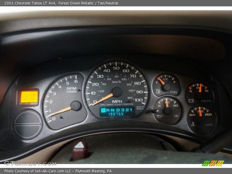 Forest Green Metallic / Tan/Neutral 2001 Chevrolet Tahoe LT 4x4