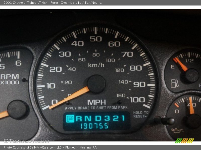 Forest Green Metallic / Tan/Neutral 2001 Chevrolet Tahoe LT 4x4
