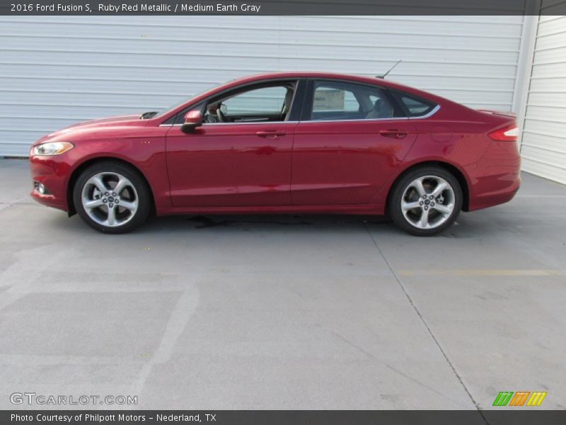 Ruby Red Metallic / Medium Earth Gray 2016 Ford Fusion S