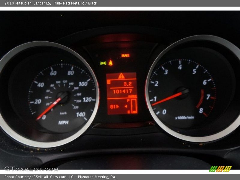 Rally Red Metallic / Black 2010 Mitsubishi Lancer ES